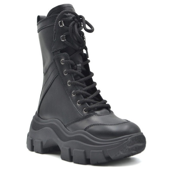 Prada Combat Boot - Black WOMENS 39.5 (US 9.5) - Picture 1 of 12